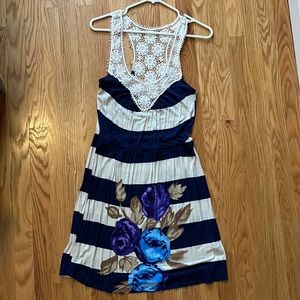 Summer dress with crochet detail